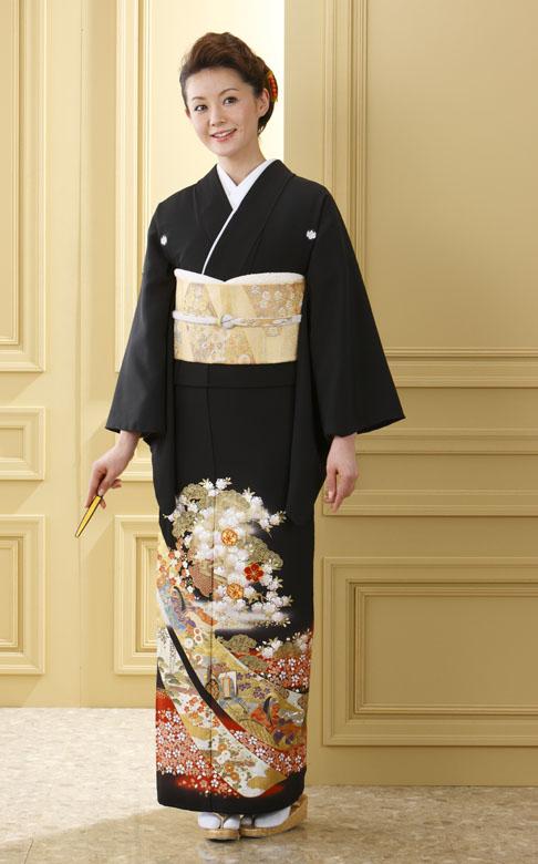 kuro tomesode kimono