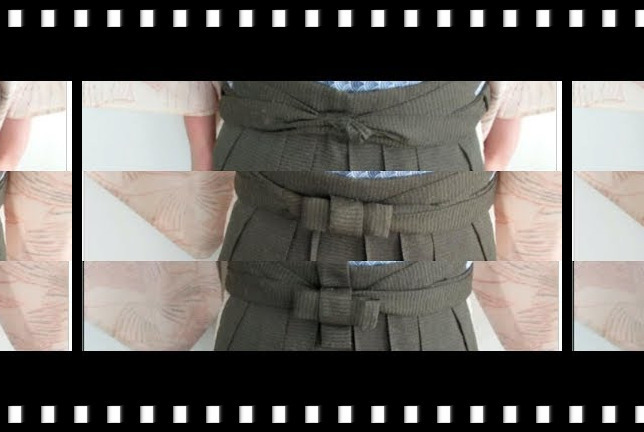 youtube thumbnail of Tying hakama knot
